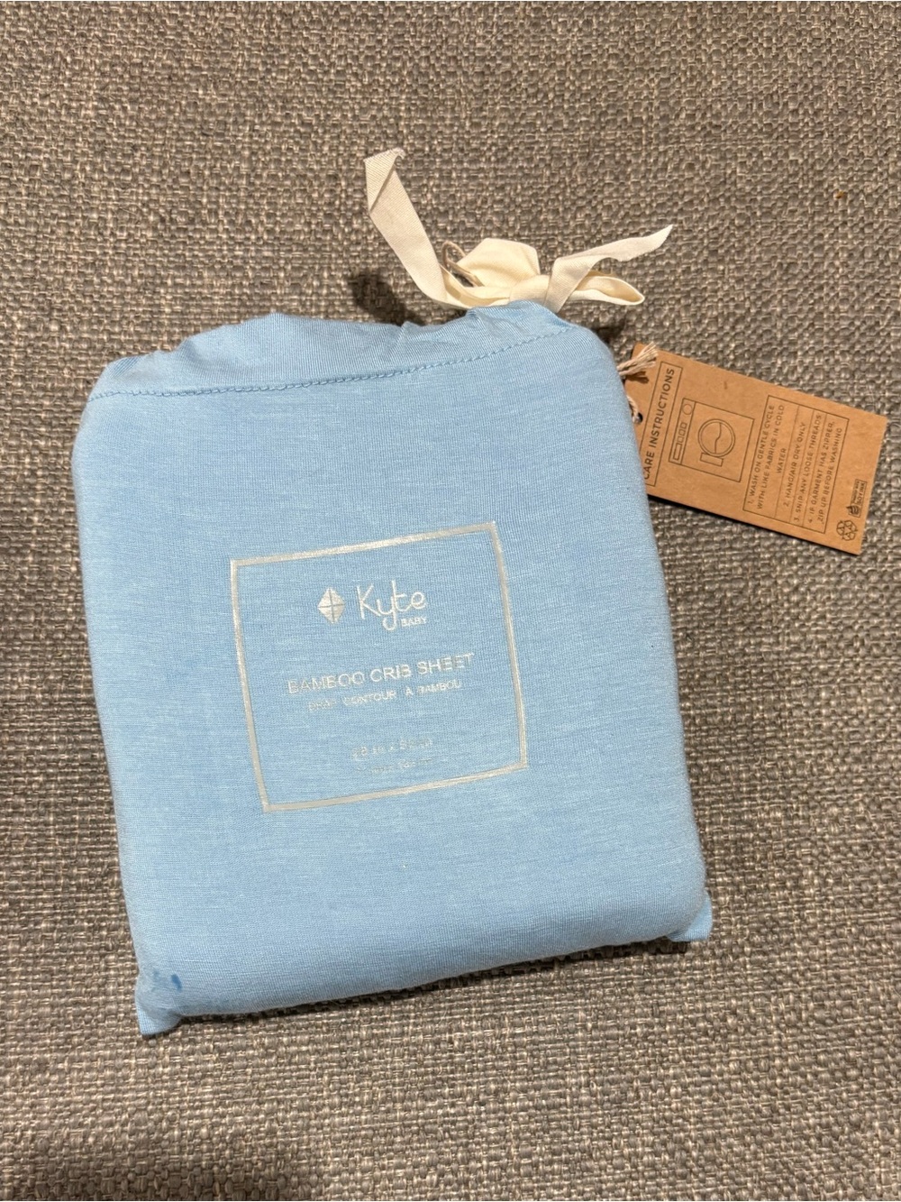 Kyte Bamboo Crib Sheet - Light Blue
